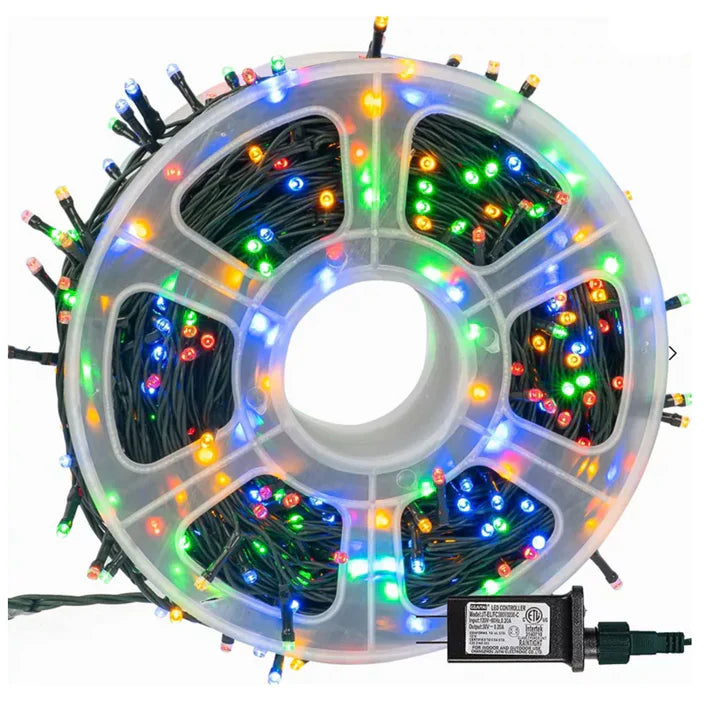 Instalatie tip rola 50m, 300 LED-uri, multicolor, interior/exterior, IP44