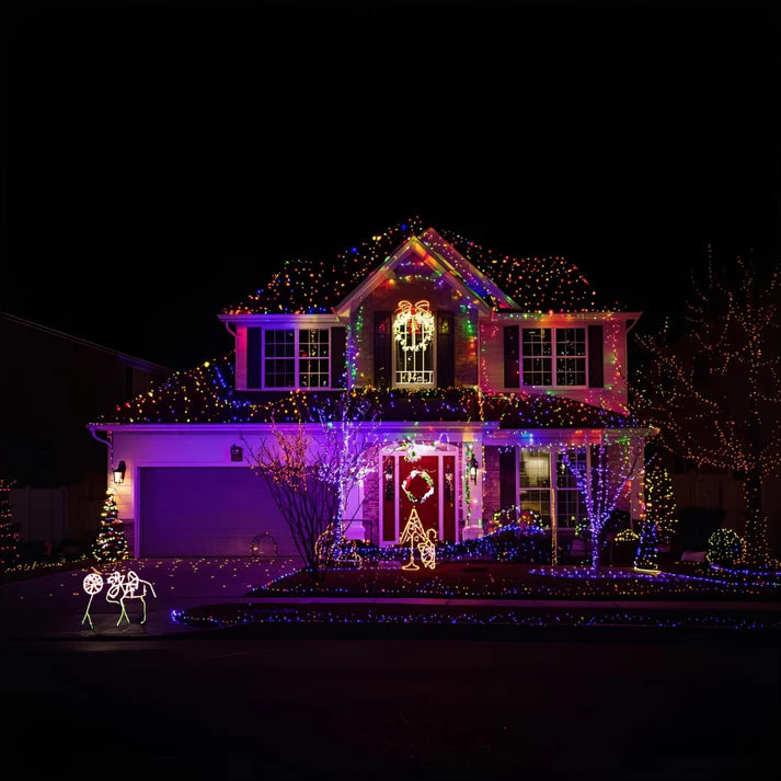 Instalatie tip rola 50m, 300 LED-uri, multicolor, interior/exterior, IP44