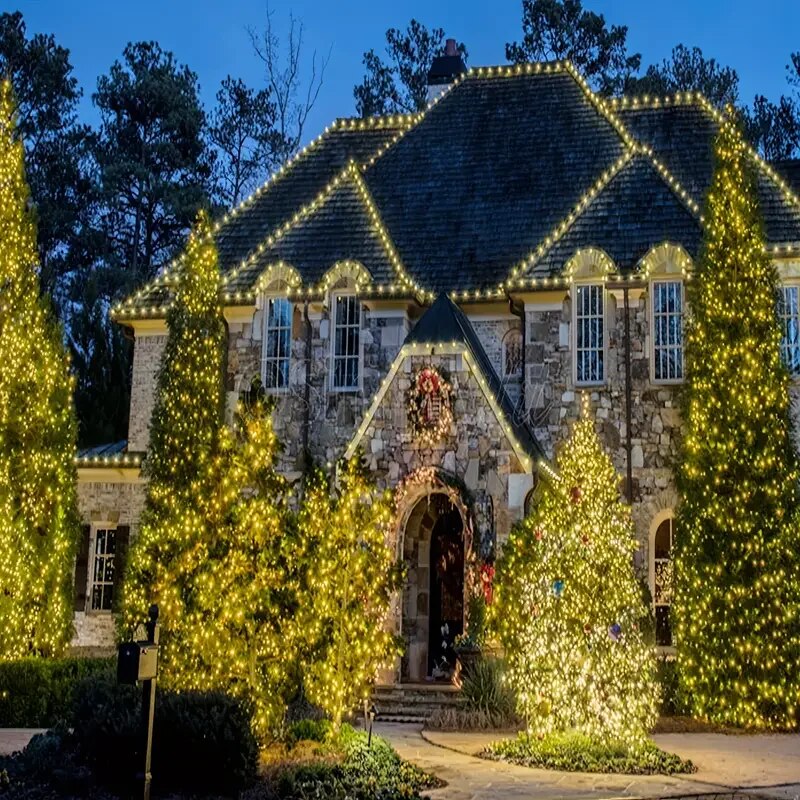 Set 4 x Instalatie cu Incarcare Solara 100 LED, 10 Metri