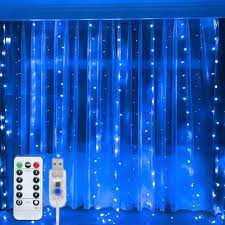 Perdea de Lumină LED 3x3m – 300 LED-uri, 8 Moduri de Iluminare - Albastru